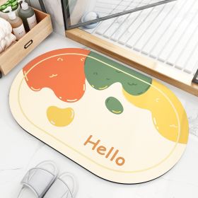 Modern Floor Mats Super Absorbent Bath Mat Non Slip Diatom Mud Bathroom Mat (Main Color: Yellow, size: 40 x 60 cm)