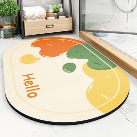 Modern Floor Mats Super Absorbent Bath Mat Non Slip Diatom Mud Bathroom Mat (Main Color: Yellow, size: 50 x 80 cm)