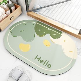 Modern Floor Mats Super Absorbent Bath Mat Non Slip Diatom Mud Bathroom Mat (Main Color: Green, size: 40 x 60 cm)