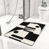 Entrance Doormat Modern Non Slip Bath Mat Absorbent Foot Mat Geometry Bathroom Carpet