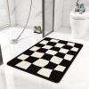 Entrance Doormat Modern Non Slip Bath Mat Absorbent Foot Mat Geometry Bathroom Carpet