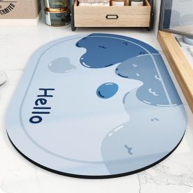 Modern Floor Mats Super Absorbent Bath Mat Non Slip Diatom Mud Bathroom Mat (Main Color: Blue, size: 50 x 80 cm)