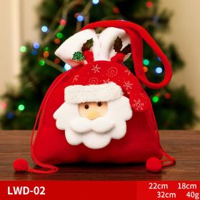 Christmas Gift Portable Brushed Gift Bag (Option: LWD02)