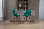 COOLMORE Swivel Bar Stools with Backrest Footrest ; with a fixed height of 360 degrees