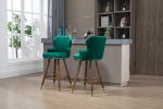 COOLMORE Swivel Bar Stools with Backrest Footrest ; with a fixed height of 360 degrees