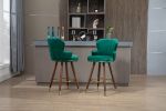 COOLMORE Swivel Bar Stools with Backrest Footrest ; with a fixed height of 360 degrees