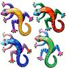 1pc/4pcs Metal Gecko Wall Decor, Plaques & Wall Art, 3D Lizard Colorful Wall Sculpture Decoration For Garden, Fence, Lawn, Farmhouse