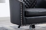 COOLMORE Swivel Barrel chair living room chair with nailheads and Metal base