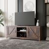 MDF TV stand with storage cabinet; Walnut