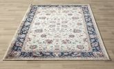 Stylish Classic Pattern Design Traditional Bordered Floral Filigree Area Rug