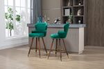 COOLMORE Swivel Bar Stools with Backrest Footrest ; with a fixed height of 360 degrees