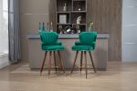 COOLMORE Swivel Bar Stools with Backrest Footrest ; with a fixed height of 360 degrees