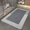 Absorbent Bathroom Rug Quick Drying Bath Shower Rug Non Slip Diatom Mud Floor Mat