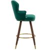 COOLMORE Swivel Bar Stools with Backrest Footrest ; with a fixed height of 360 degrees