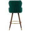 COOLMORE Swivel Bar Stools with Backrest Footrest ; with a fixed height of 360 degrees