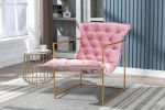 Modern Accent Chair with Open Metal Frame