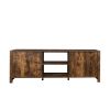 MDF TV stand with storage cabinet; Walnut