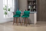 COOLMORE Swivel Bar Stools with Backrest Footrest ; with a fixed height of 360 degrees