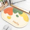 Modern Floor Mats Super Absorbent Bath Mat Non Slip Diatom Mud Bathroom Mat