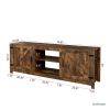 MDF TV stand with storage cabinet; Walnut