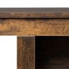 TV stand furniture with 6 storage compartments and 1 shelf cabinet; Walnut