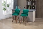 COOLMORE Swivel Bar Stools with Backrest Footrest ; with a fixed height of 360 degrees