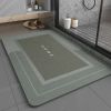 Absorbent Bathroom Rug Quick Drying Bath Shower Rug Non Slip Diatom Mud Floor Mat