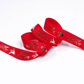 Christmas Ribbon Thread Ribbon Diy Cake (Option: Red Normal-10yards roll)