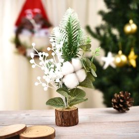 Simple Mini Christmas Decoration Window Small Tree Photography Props (Option: Ginkgo cotton payment)