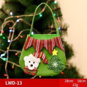 Christmas Gift Portable Brushed Gift Bag (Option: LWD13)