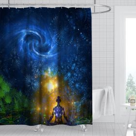 Digital Print-free Bathroom Curtain (Option: YLHTYY19-120gsm)