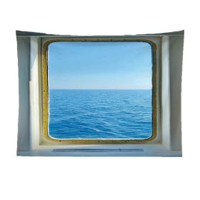 False Window Window Scenery Background Cloth (Option: Lonely island-70x100cm)