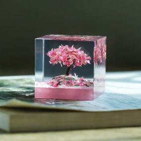 Cherry Tree Nightlight Bedside Ornaments (Option: Pink-Furnishing articles)