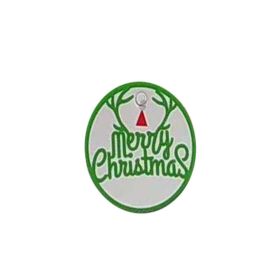 Christmas Small Hangtag Christmas Gift Box Decoration Accessories Pendant Spot Cute Small Card In Stock Wholesale (Option: Green Antlers Merry Christmas)